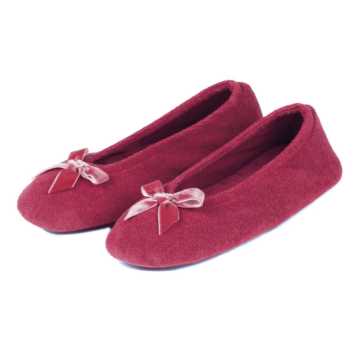 Isotoner Terry Ballerina Slippers Ebay 