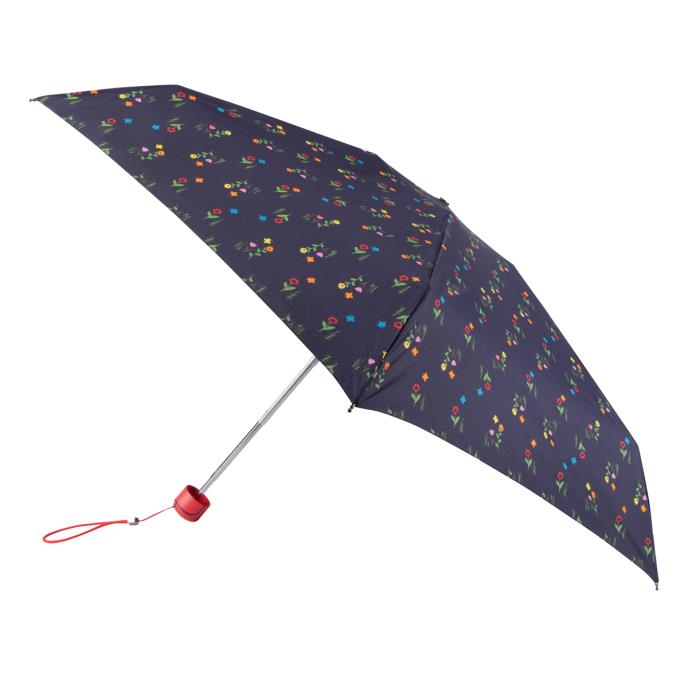 totes ECO-BRELLA&#174; X-TRA STRONG Mini Navy Flowers Print Umbrella (5 Section)