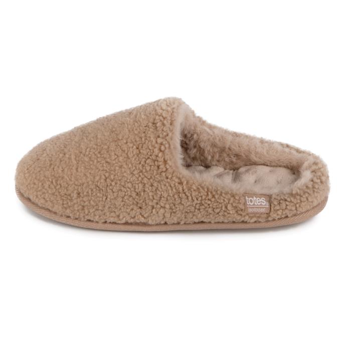 Isotoner&#174; Ladies Curly Fur Mule Natural