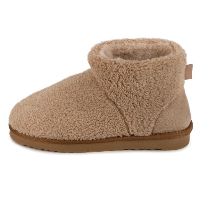 Isotoner&#174; Ladies Curly Fur Boot Natural