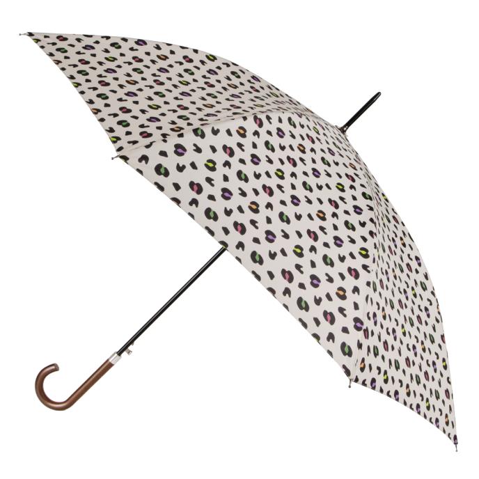 totes ECO-BRELLA&#174; Auto Open Walker Wood Handle Bright Animal Print Umbrella 