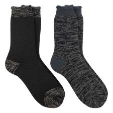 totes toasties&#174; Mens 3.0 TOG  Brushed Inside Thermal Lined Socks (Twin Pack) Black Twist