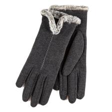 Isotoner Ladies Thermal Smartouch Glove With Tipped Fur Cuff Grey