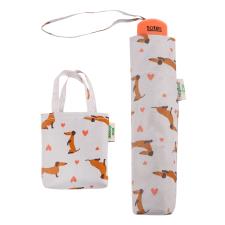 totes ECO-BRELLA&#174; &amp; Matching Bag in Bag Shopper Dachshund Hearts (3 Section)