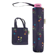 totes ECO-BRELLA&#174; &amp; Matching Bag in Bag Shopper Navy Fowers (3 Section)