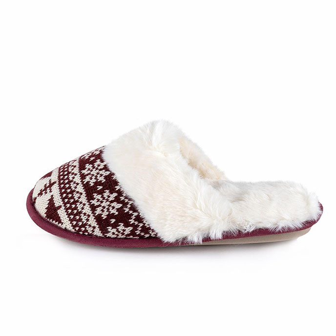 fairisle mule slippers