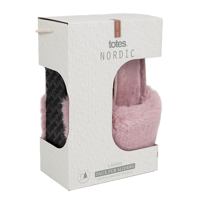 Womens faux fur discount sliders