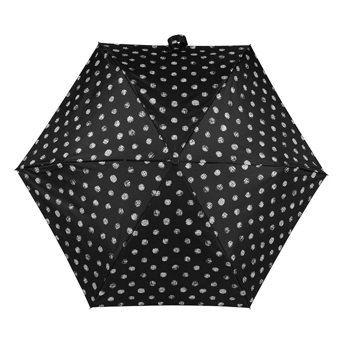 totes ECO-BRELLA® Auto Open/Close B&W Stitched Dots Print Umbrella 