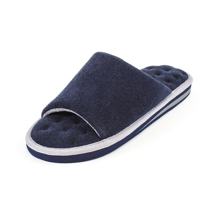 Isotoner Mens Terry Open Toe Slippers 
