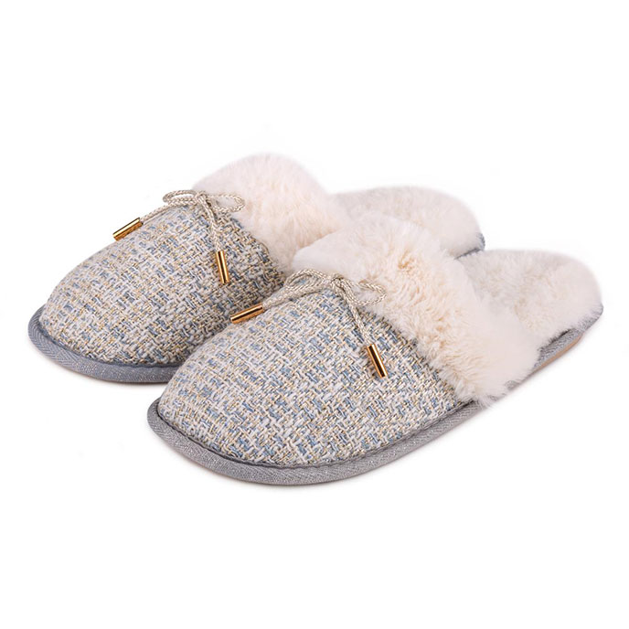 totes harris tweed mule slippers