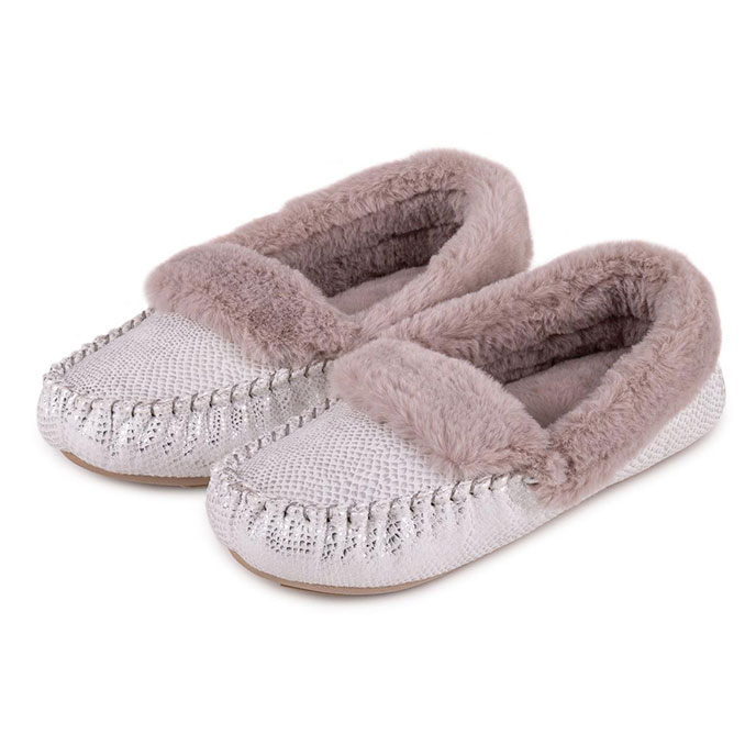 sparkle moccasin slippers