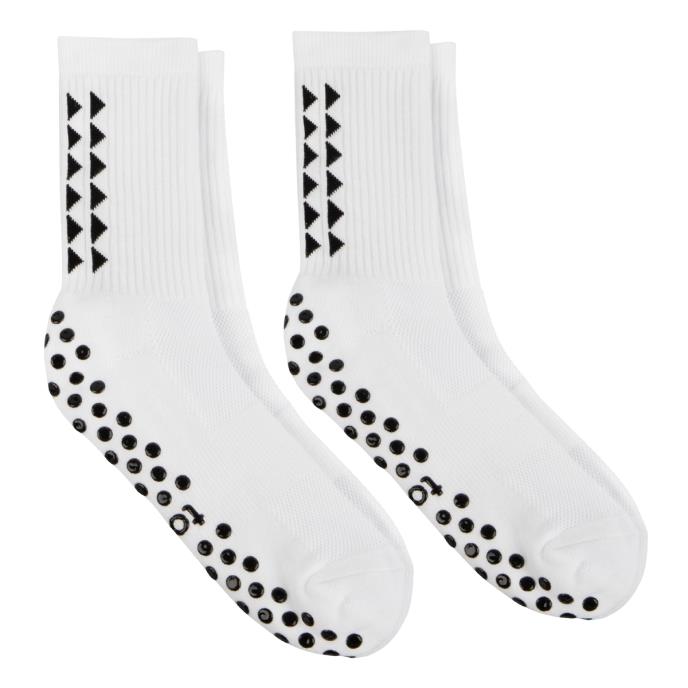 totes toasties® Unisex Gripper Sports Socks (Twin Pack) White