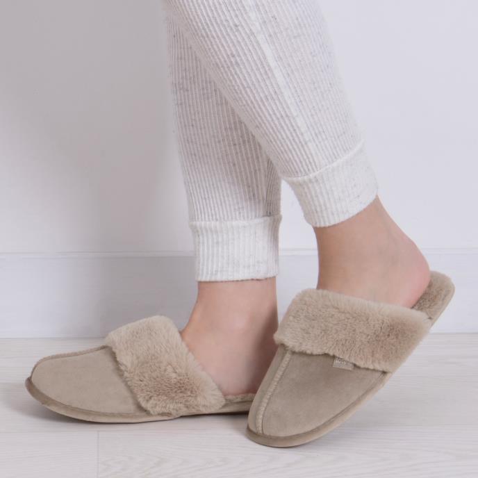 Suede mule slippers ladies online