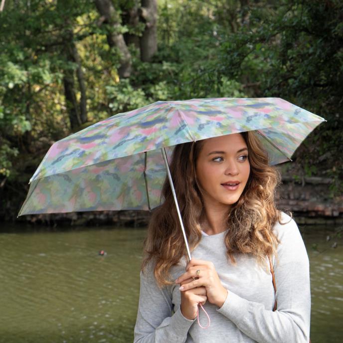 totes ECO-BRELLA® Compact Flat Clouds Umbrella (5 Section)