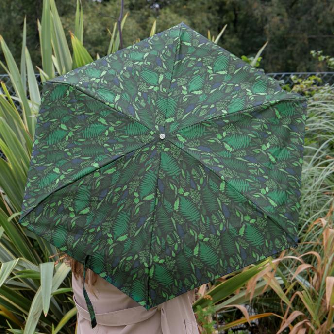 totes ECO-BRELLA® X-TRA STRONG Mini Fern Print Umbrella (5 Section)