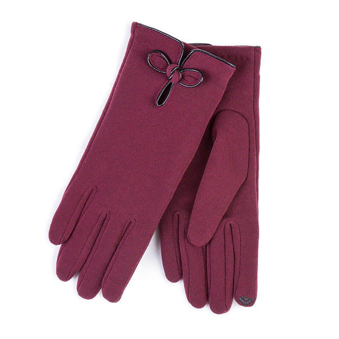 ladies burgundy gloves