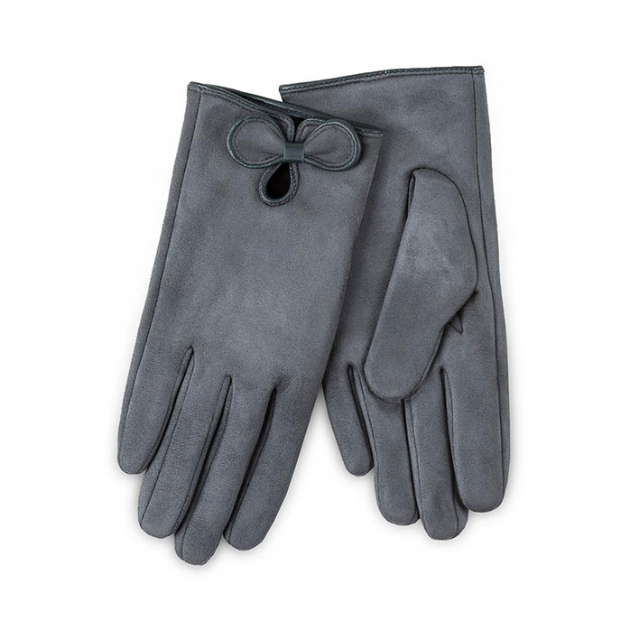 ladies grey suede gloves