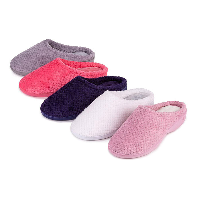 Isotoner popcorn mule slippers hot sale