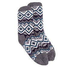 totes Mens Chunky Knit Slipper Sock 