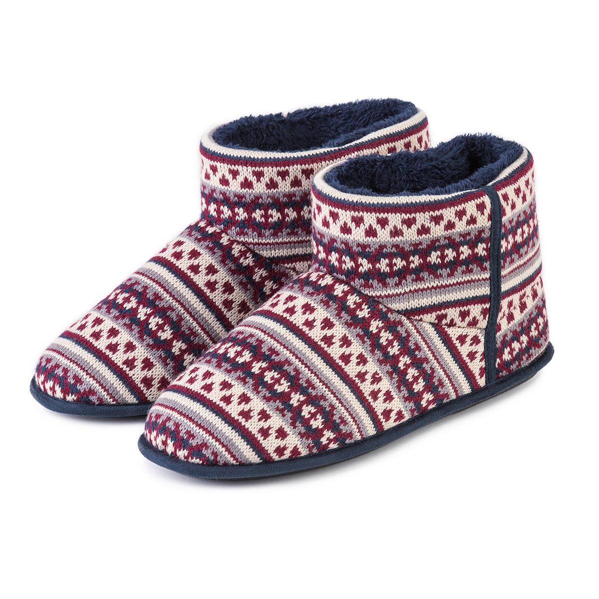 totes Mens Fair Isle Knit Booties | totes ISOTONER